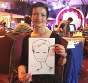 шаржист на свадьбе шаржи по фото Марина с шаржем