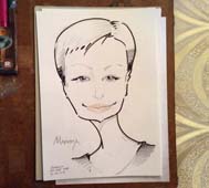 шаржист на свадьбе нарисовал шарж Марины