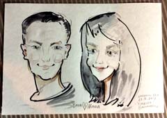 Шарж маркером Вани и Маши от шаржиста Мишеля