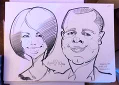 Шарж Иры и Юры фломастером от Михаила Шабалина