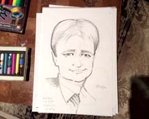 Шарж Игоря простым карандашом от шаржиста Мишеля