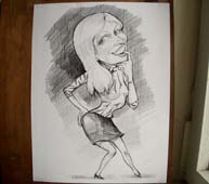 Композиция девушка заигрывает, шаржист Мишель, шаржист Михаил Шабалин, Минск