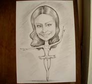 Девушка танцует в балете , шаржист Мишель, шаржист Михаил Шабалин, Минск