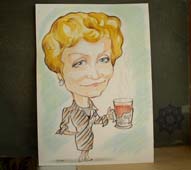 Секретарша со стаканом чая, шаржист Мишель, шаржист Михаил Шабалин, Минск