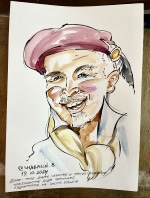 Автошарж художника, шаржист Мишель, шаржист Михаил Шабалин, Минск